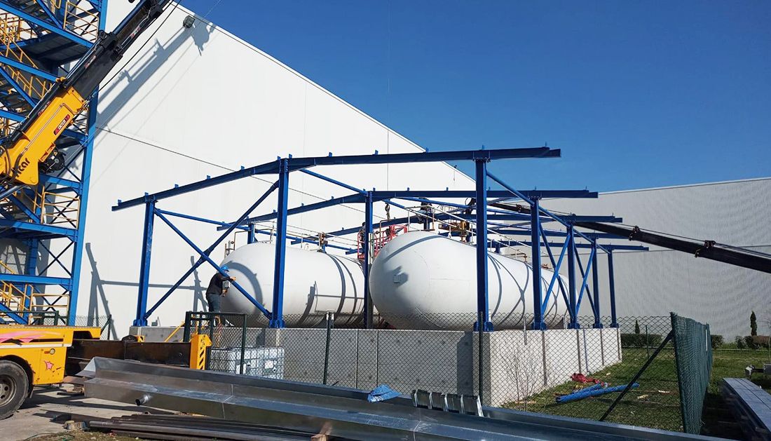 Asaş Folyo Tankı Çelik Konstrüksiyon Projesi